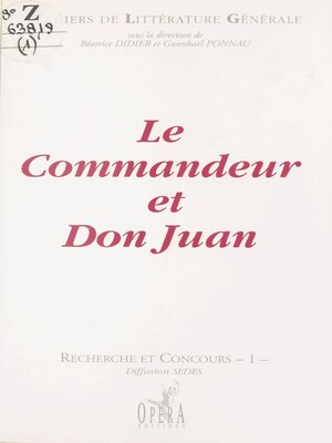 cover image of Le commandeur et Don Juan
